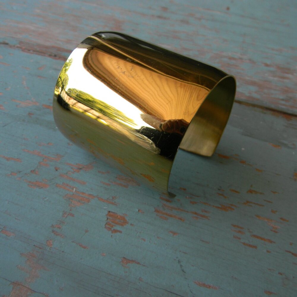 WM'S FAUX GOLD LARGE CUFF BRACELET BOHO